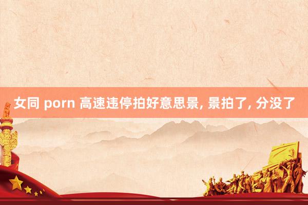 女同 porn 高速违停拍好意思景， 景拍了， 分没了